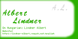 albert lindner business card